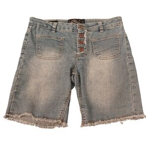 Lucky Brand Girls Blue Jean Bermuda Shorts - Size 12, Classic Style